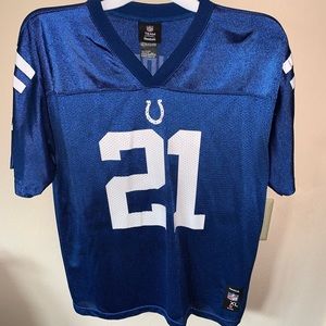 ALMOST NEW!! Bob Sanders 21 Indianapolis Colts Men’s Blue & White Jersey - XL